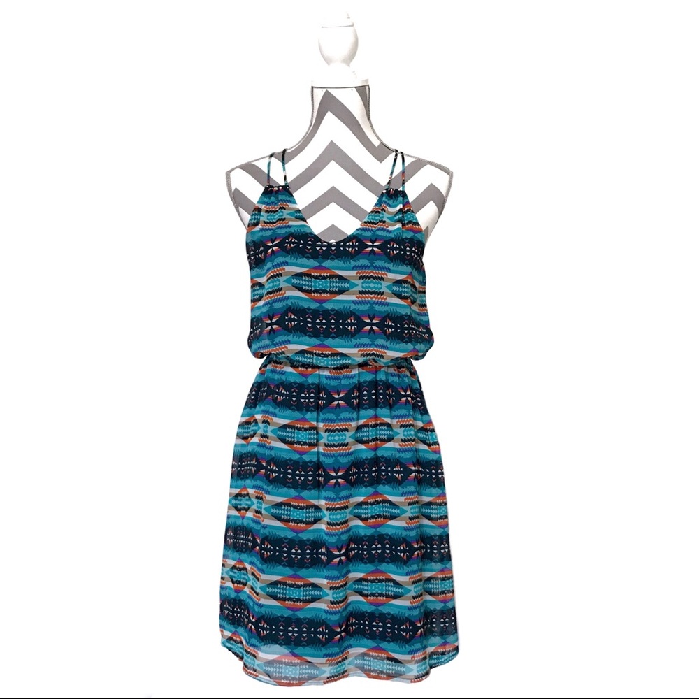 Ophelia Sundress-Blue/green-2 layers-EUC-Sz Small